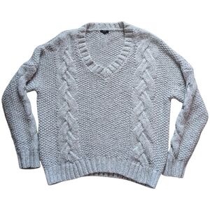 Ardene Light Gray Chunky Knit Sweater